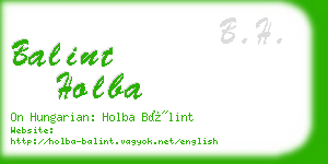 balint holba business card